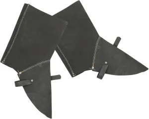 1 Pair Anti-scalding Foot Protective Shoe Cover Brown Boot Spats for Welding Heat Abrasion Resistant Large Coverage Area