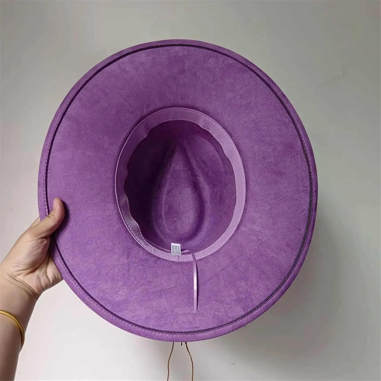 10Cm Wide Brim Fedora Hat Winter Felt Classic Suede Fedoras