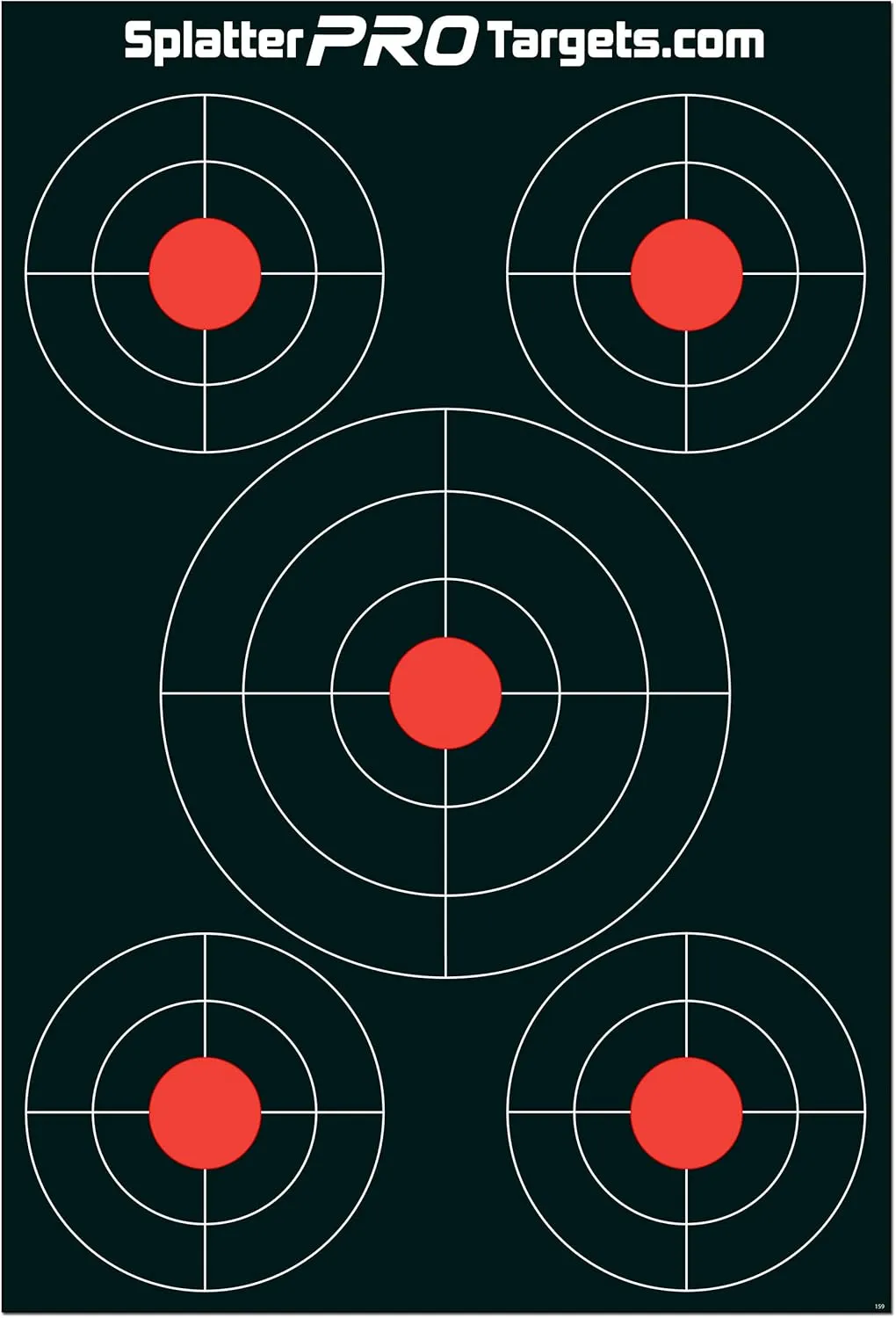 12x18 Splatter Targets. Shots Burst Bright White Upon Impact. Instantly See Your Shots. Ultimate Contrast with White on Black.