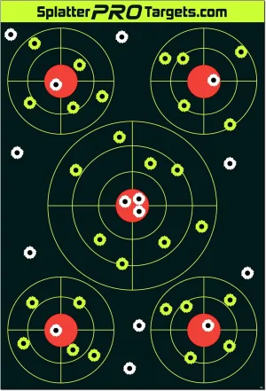 12x18 Splatter Targets. Shots Burst with a Bright Splatter Upon Impact. Instantly See Your Shots