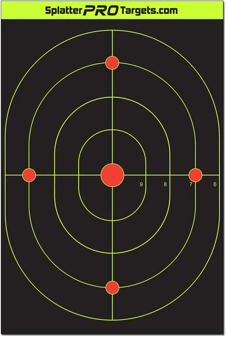 12x18 Splatter Targets. Shots Burst with a Bright Splatter Upon Impact. Instantly See Your Shots.