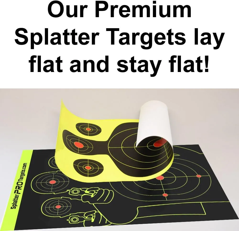 12x18 Splatter Targets. Shots Burst with a Bright Splatter Upon Impact. Instantly See Your Shots.