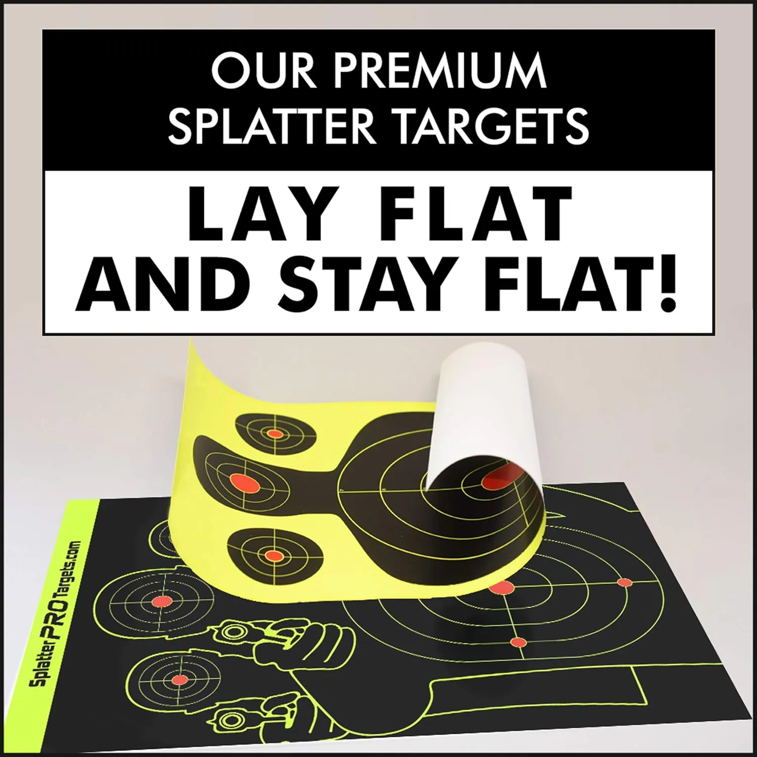 12x18 Splatter Targets. Shots Burst with a Bright Splatter Upon Impact. Instantly See Your Shots