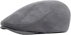 2025 Men's Classic Newsboy Hat Suede Fabric Flat Ivy Cap Fashion Gatsby Hat Vintage Casual Stretch Cabbie Driving Cap
