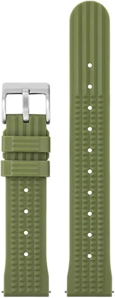 20mm 22mm Rubber Strap Fast Release Soft Watch Replacement Flat-Ended Universal Watchband