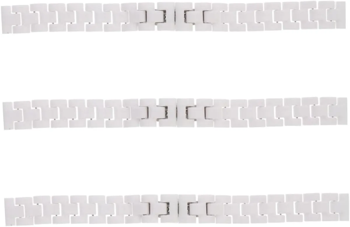 2pcs Ceramic Strap Womens Bangles Bracelets Watches Flat Mouth Watchband Women's Wristband Ceramics