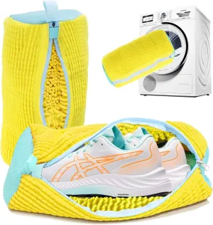 2Pcs Shoe Washing Machine Bag Laundry Shoes Bag for Washer Dryer Shoe Washing Bag for Sneakers, Casual Shoes, Reusable and Durable Large Shoe Cleaning Bags for All Shoe Types and Sizes