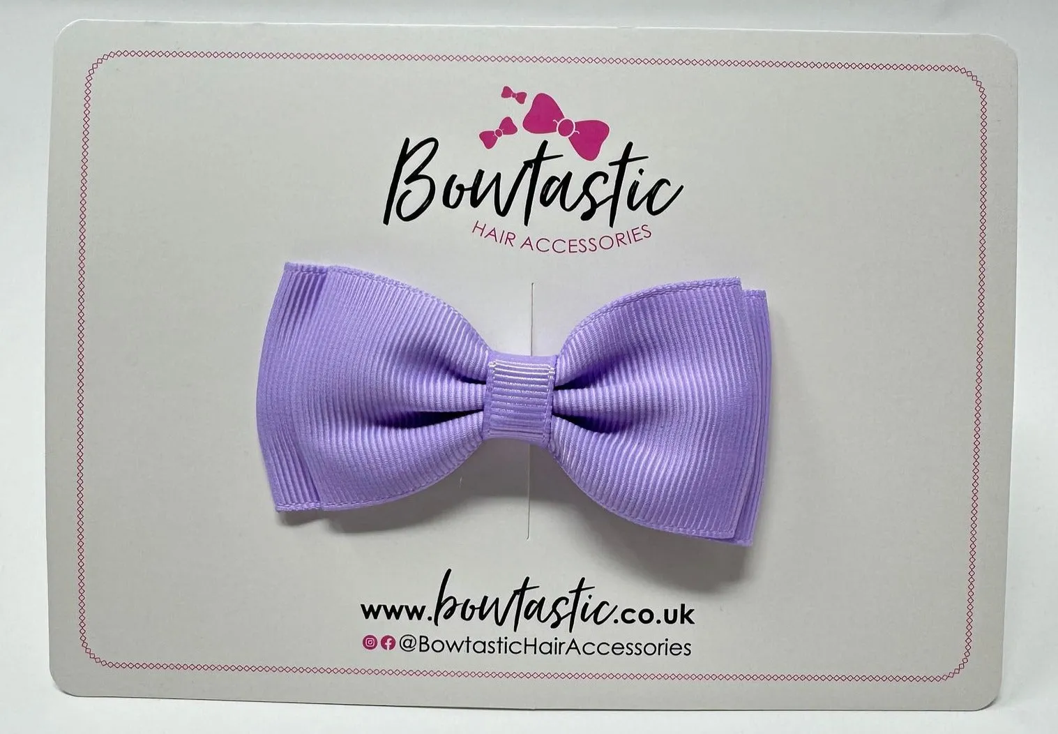 3 Inch Flat Double Bow - Light Orchid