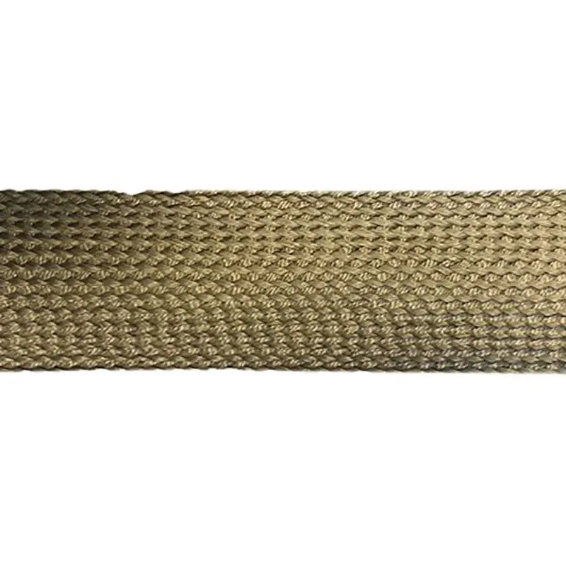 40mm Light Khaki Mercerised Cotton Flat Braid