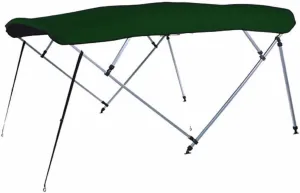 7.6 oz Green 4 Bow Square Tube Boat Bimini TOP with Running Light Cutout Sunshade Compatible for Starcraft MX 23 CP 2015