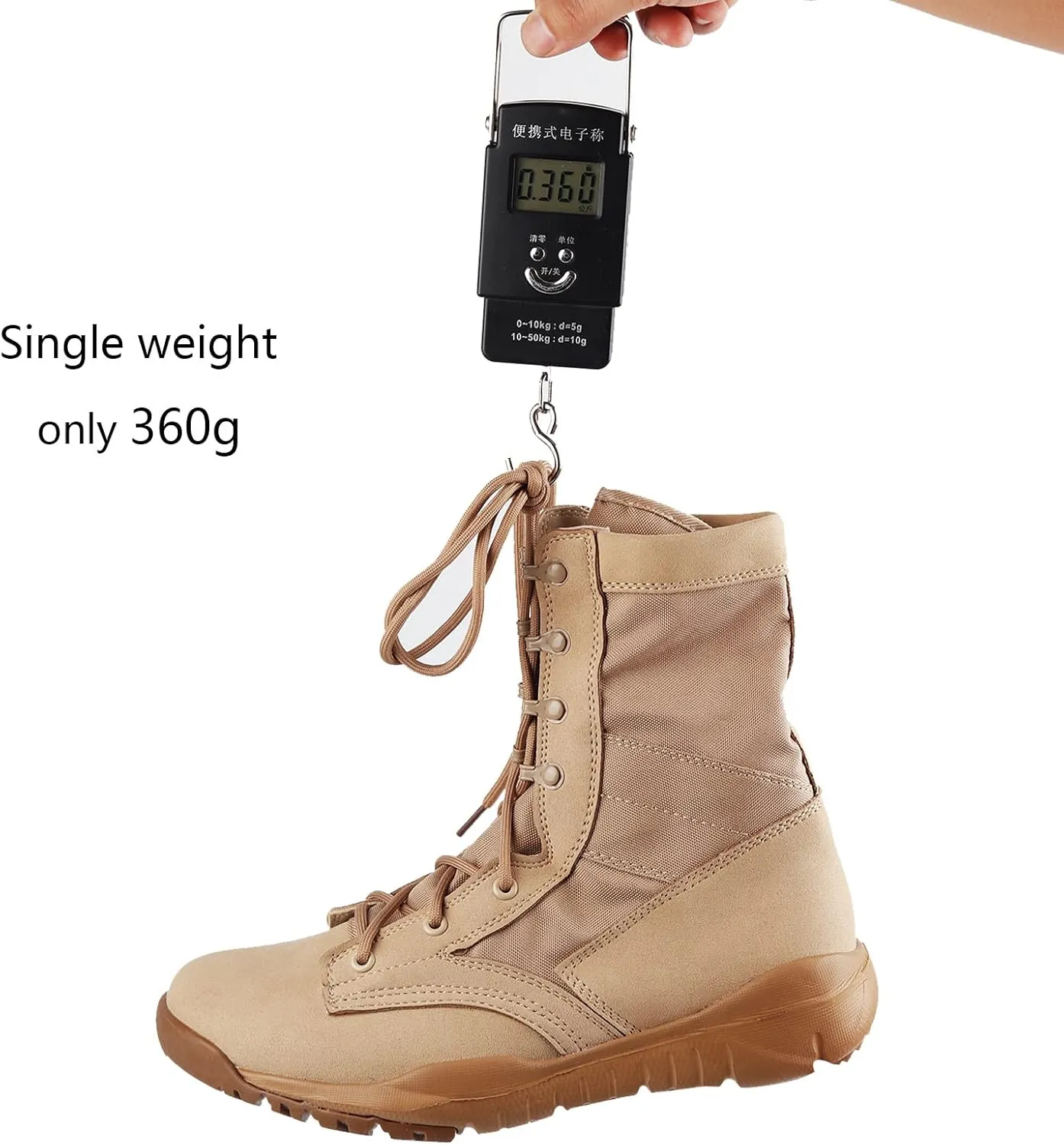 8" Men's Military Tactical Boot Lightweight Breathable Work Boots Outdoor Hiking Combat Jungle Desert Boots