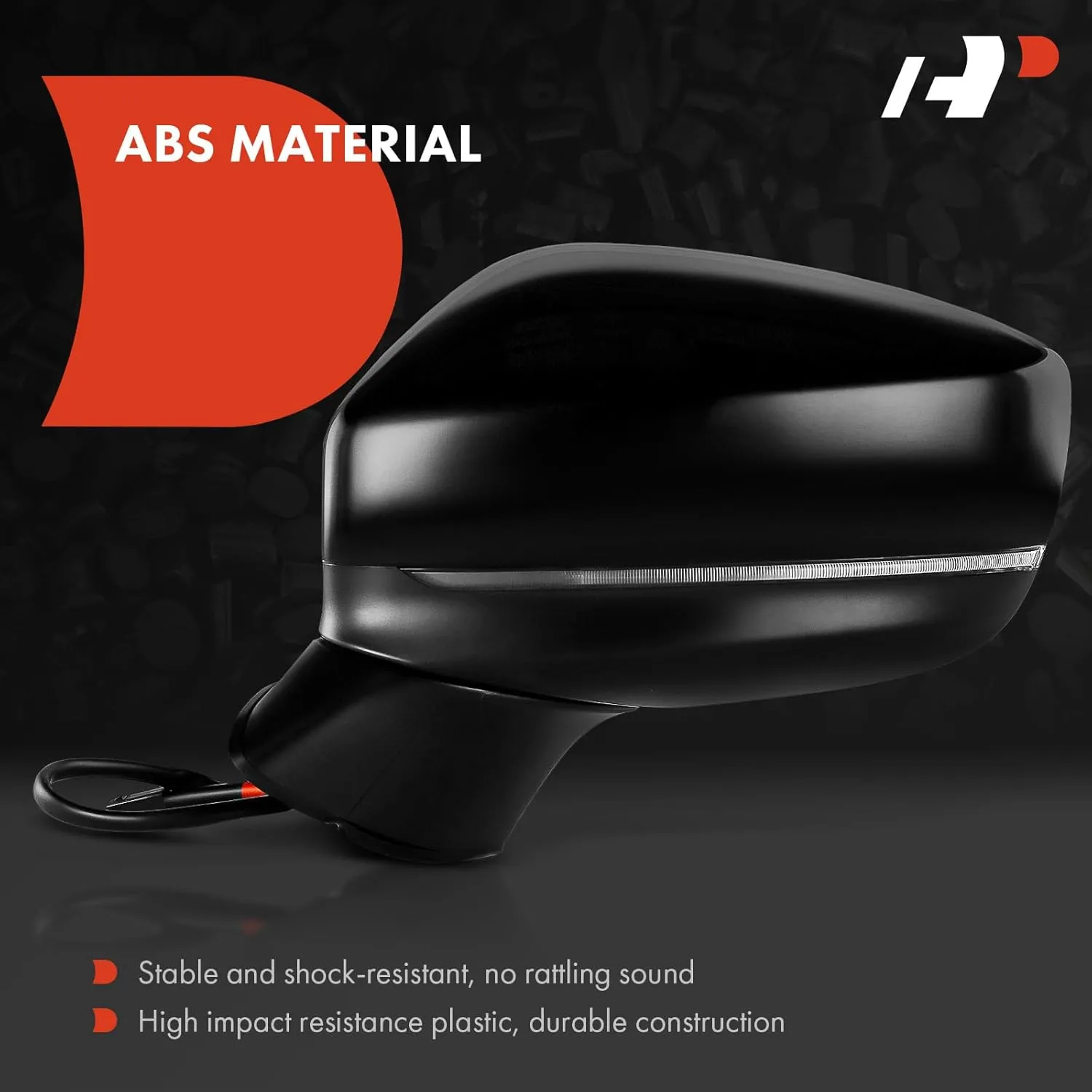 A-Premium Driver Side Power Door Mirror - Compatible with Mazda CX-5 CX5 2017-2022 - Non-Heated, Manual Folding Black, Outside Rear View Mirror w/Turn Signal and Blind Spot Detection