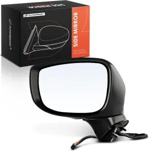 A-Premium Driver Side Power Door Mirror - Compatible with Mazda CX-5 CX5 2017-2022 - Non-Heated, Manual Folding Black, Outside Rear View Mirror w/Turn Signal and Blind Spot Detection