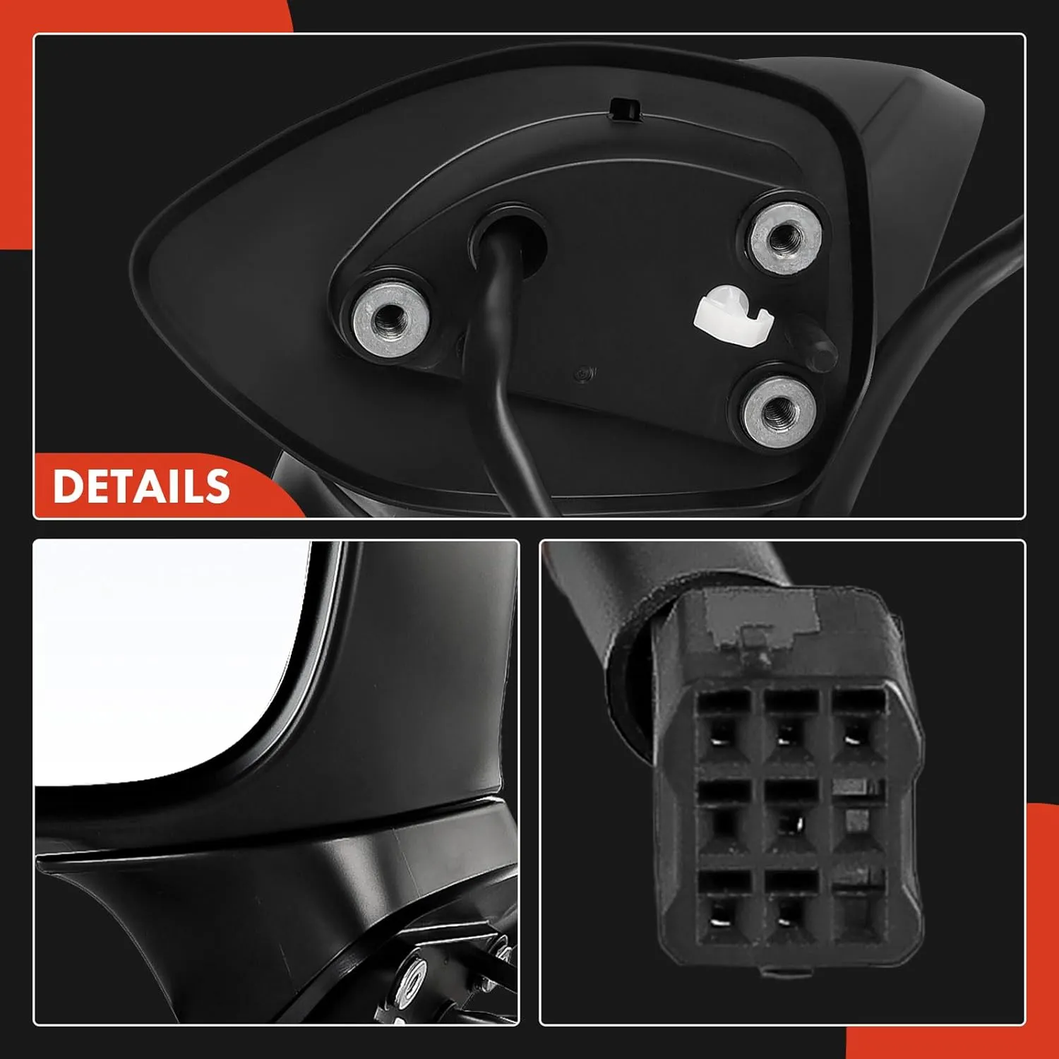 A-Premium Driver Side Power Door Mirror - Compatible with Mazda CX-5 CX5 2017-2022 - Non-Heated, Manual Folding Black, Outside Rear View Mirror w/Turn Signal and Blind Spot Detection