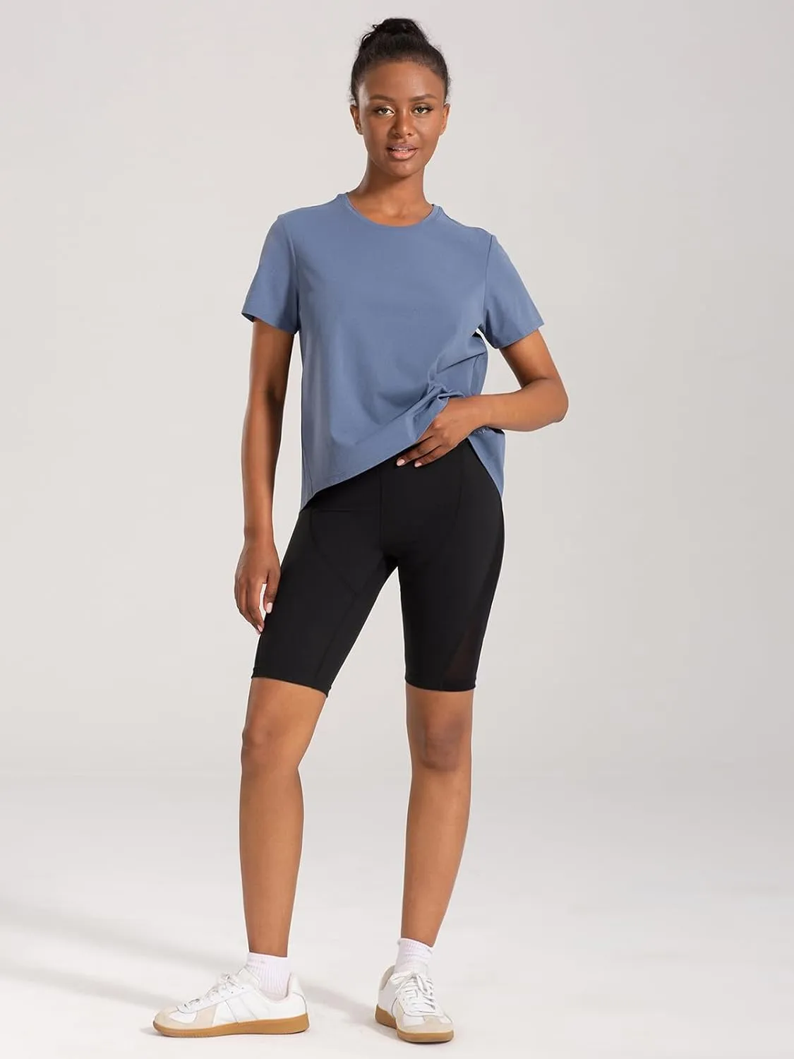 AARYA Workout Tops for Women UPF50 Breathable Loose Fit Yoga T Shirts Short Sleeve Running Gym Athletic Tee Top