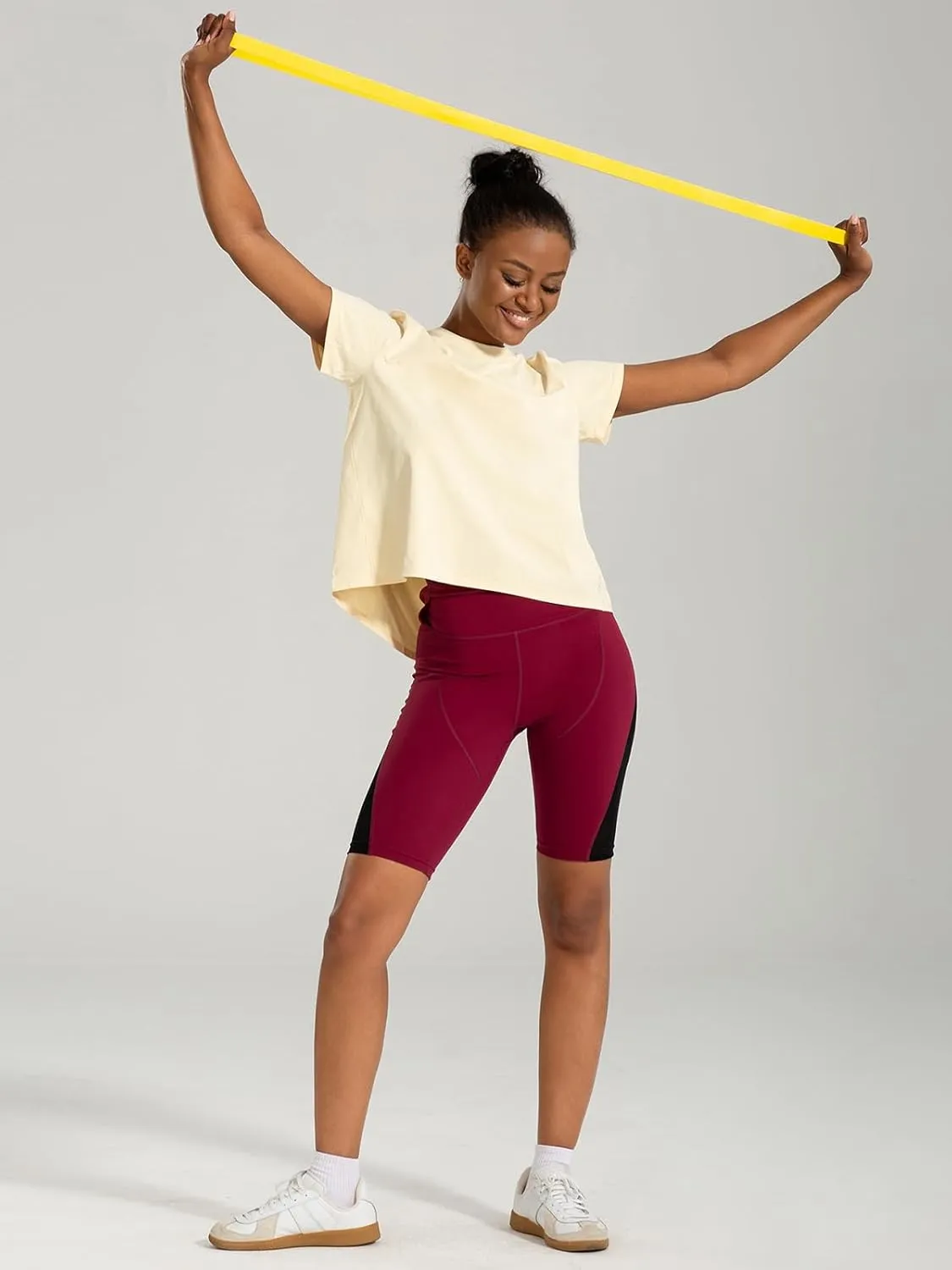 AARYA Workout Tops for Women UPF50 Breathable Loose Fit Yoga T Shirts Short Sleeve Running Gym Athletic Tee Top
