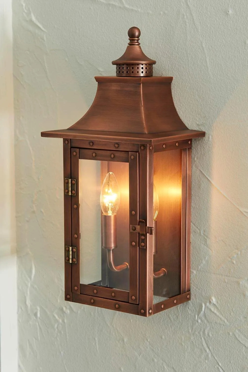 Acclaim 8302CP St. Charles Collection 2-Light Wall Mount Outdoor Light Fixture, Copper Patina (bulb is not included)