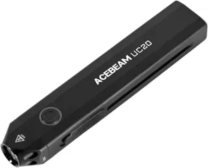 ACEBEAM UC20 Rechargeable EDC Flat Flashlight with Red Light, UV and White LED Combo, 1000 High Lumens Small Pocket Flashlight, Super Bright Flash Light for Camping Emergency Home