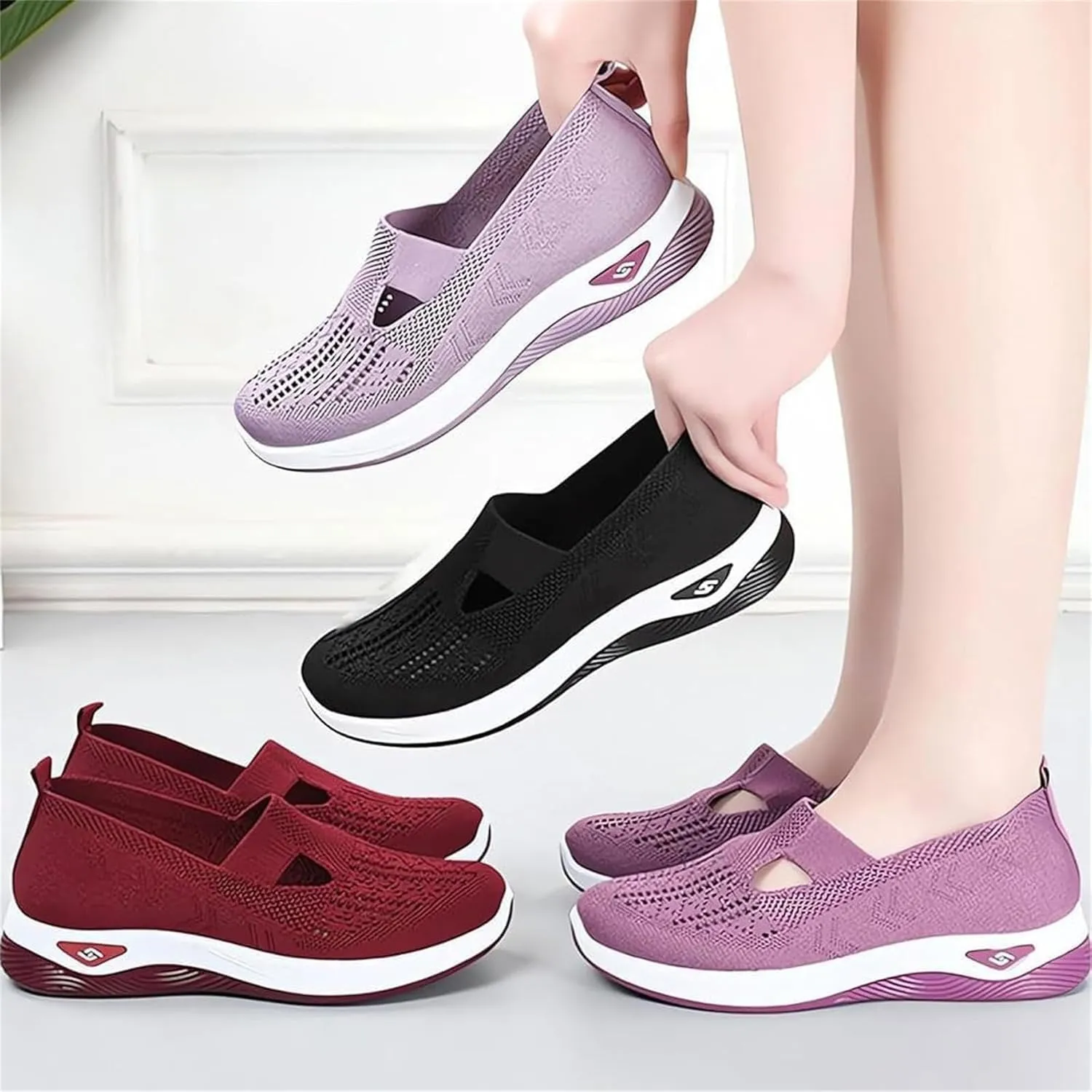 Addenno Womens Shoes, Enjerr Orthopedic Shoes Womens, Casual Breathable Slip on Orthopaedic Walking Sneakers
