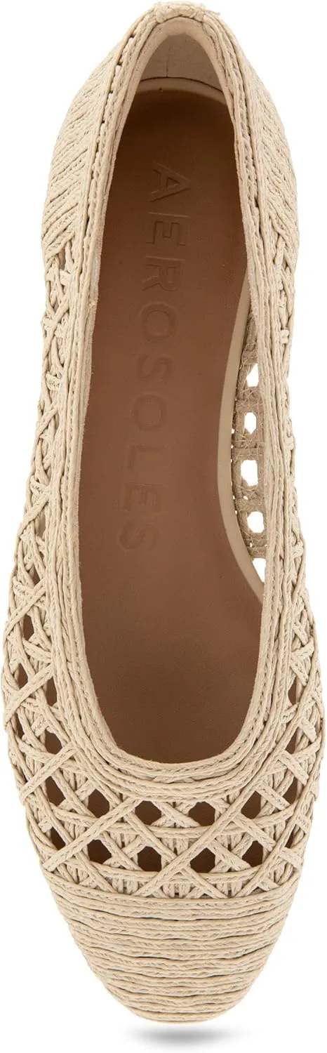 Aerosoles Women's Arno Raffia Ballet Flat