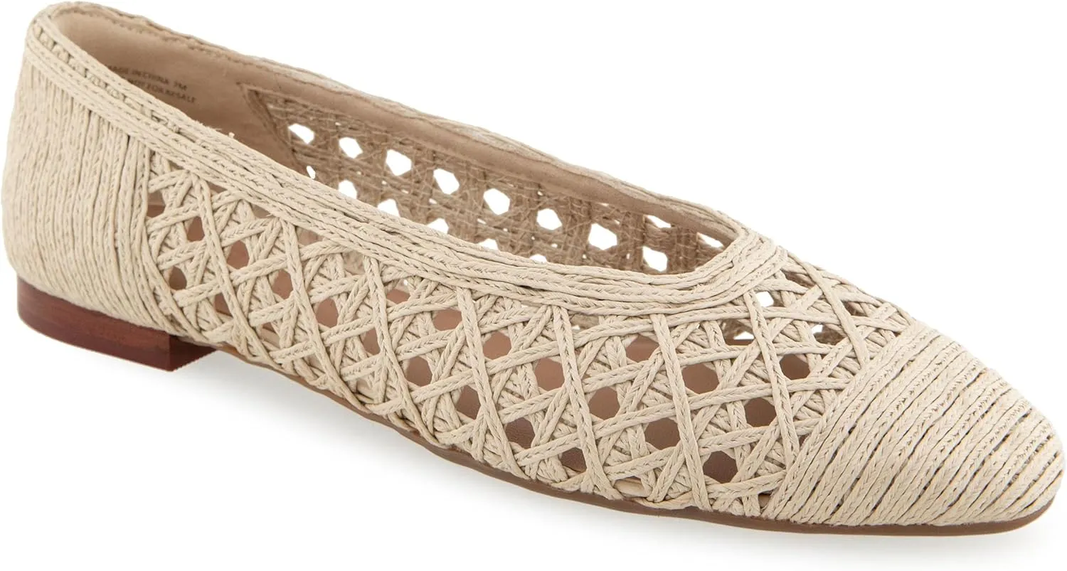 Aerosoles Women's Arno Raffia Ballet Flat