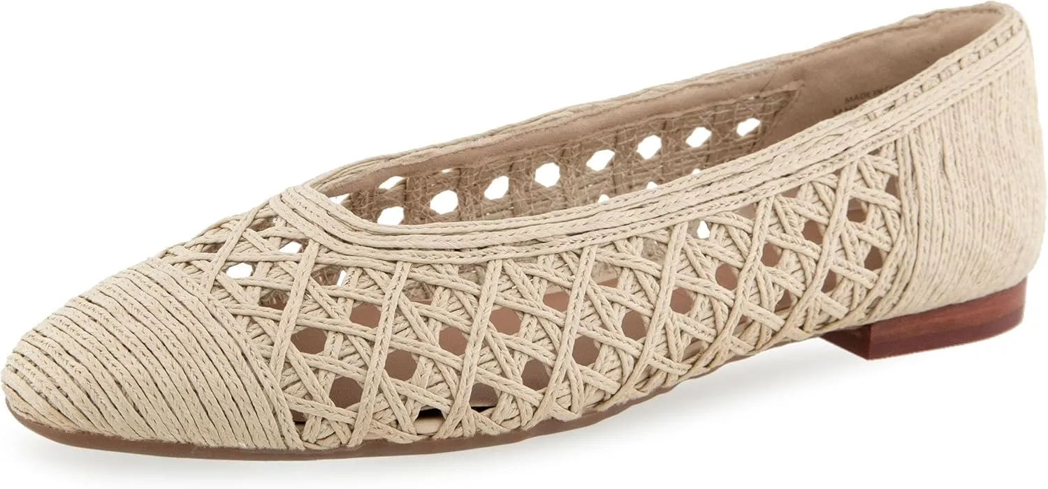 Aerosoles Women's Arno Raffia Ballet Flat