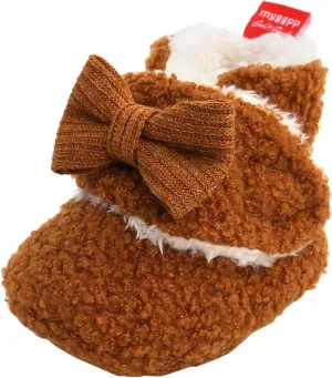 Aj6 Shoes Baby Girls Boys Soft Booties Snow Boot Warm Shoes Infant Toddler Warming Prewalker Footed Romper