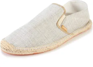 Alexis Leroy Men's Closed Toe Canvas Slip on Flat Espadrille Shoes