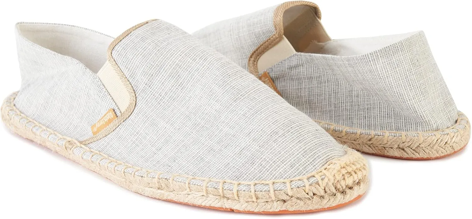 Alexis Leroy Men's Closed Toe Canvas Slip on Flat Espadrille Shoes