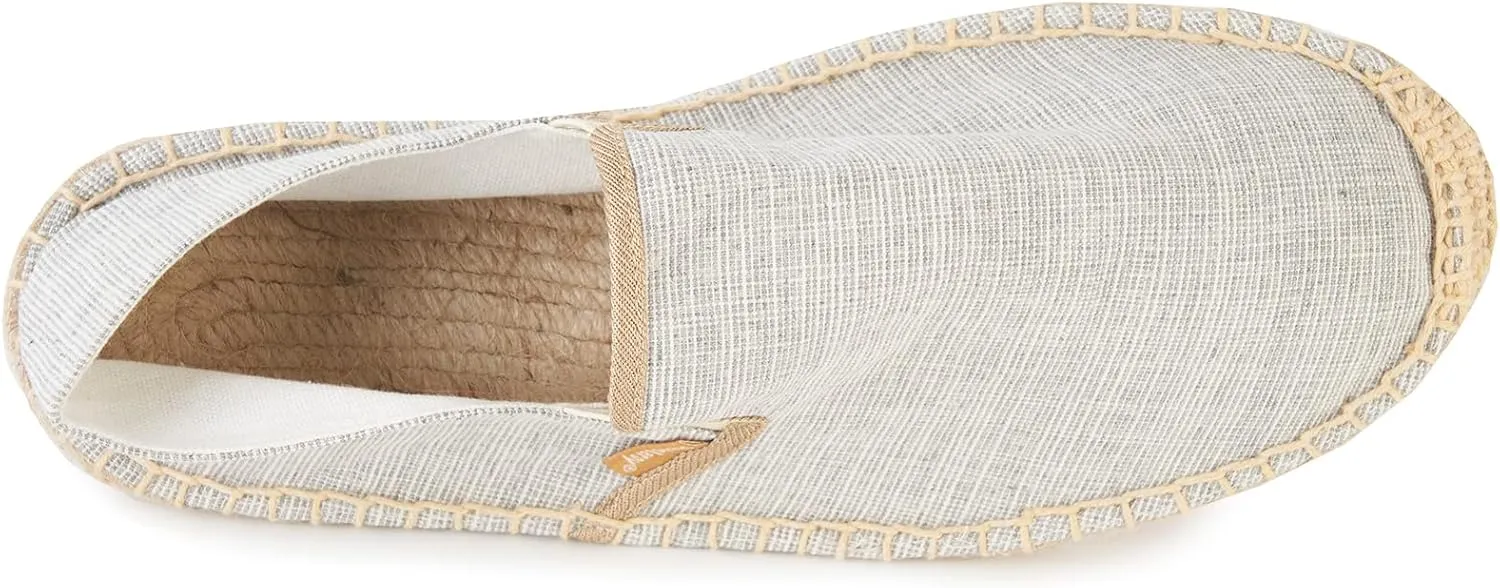 Alexis Leroy Men's Closed Toe Canvas Slip on Flat Espadrille Shoes