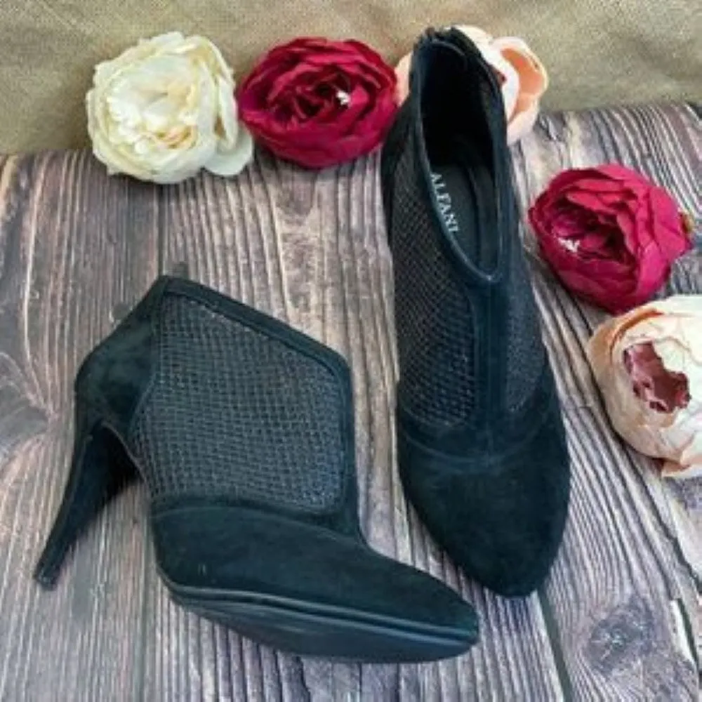 Alfani Black Saage Mesh Shooties 8M