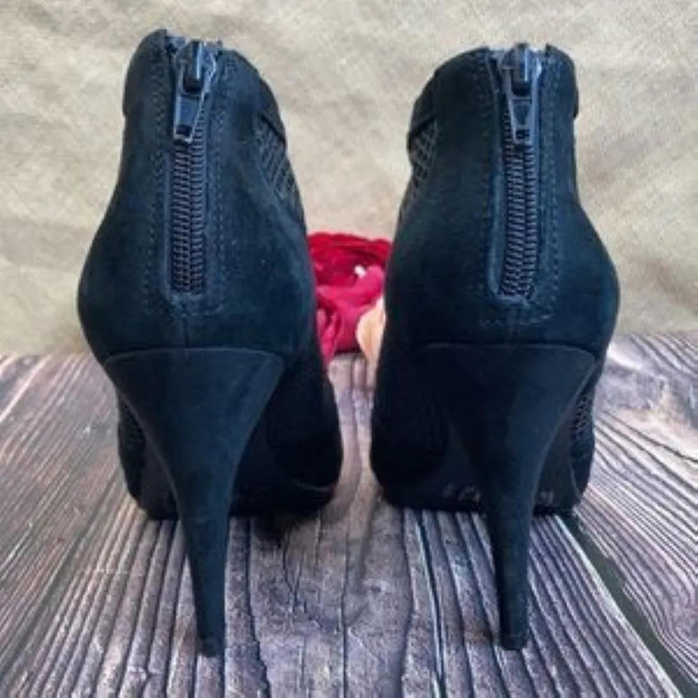 Alfani Black Saage Mesh Shooties 8M
