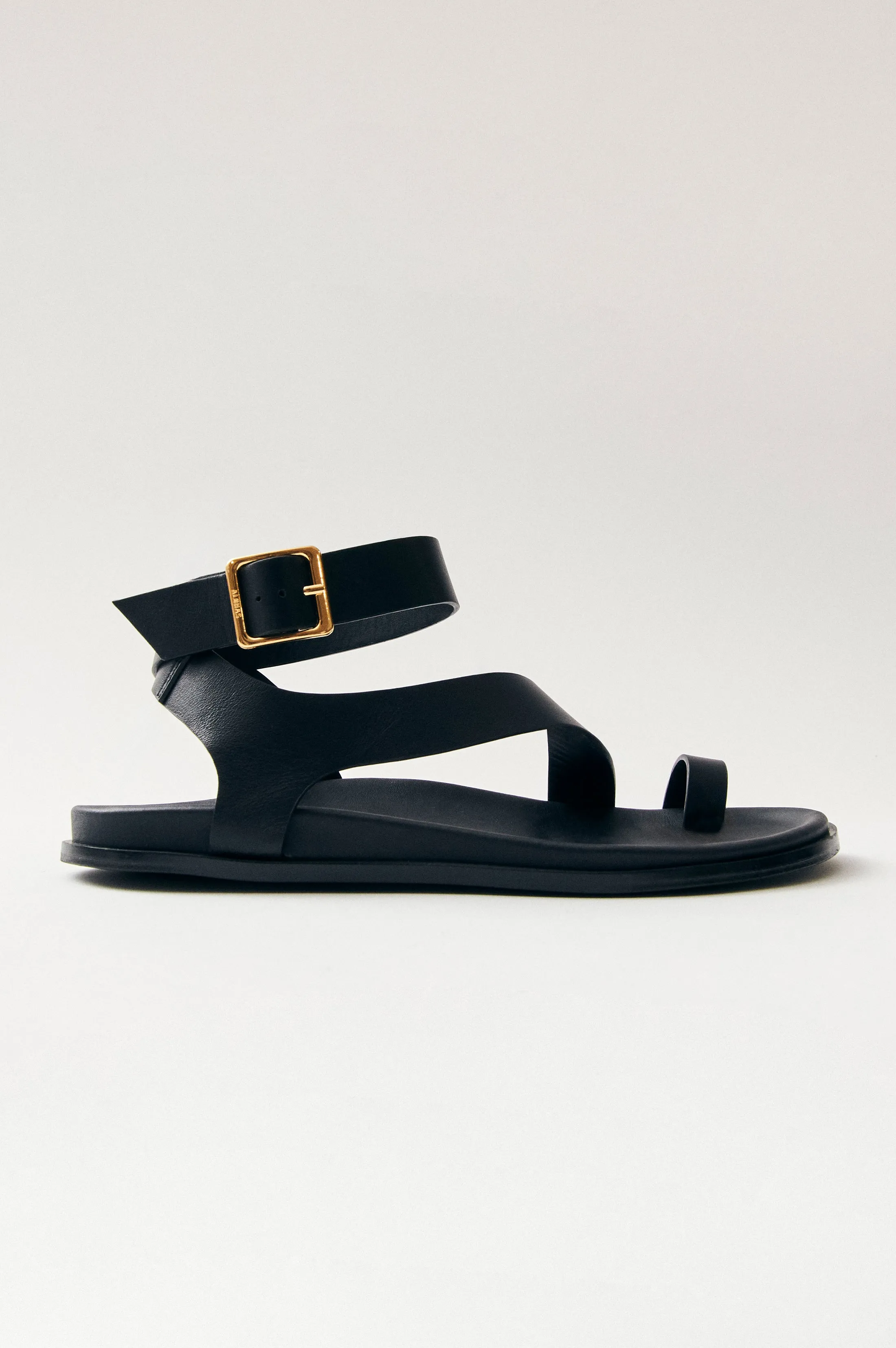 ALOHAS MYLES SANDAL - BLACK LEATHER
