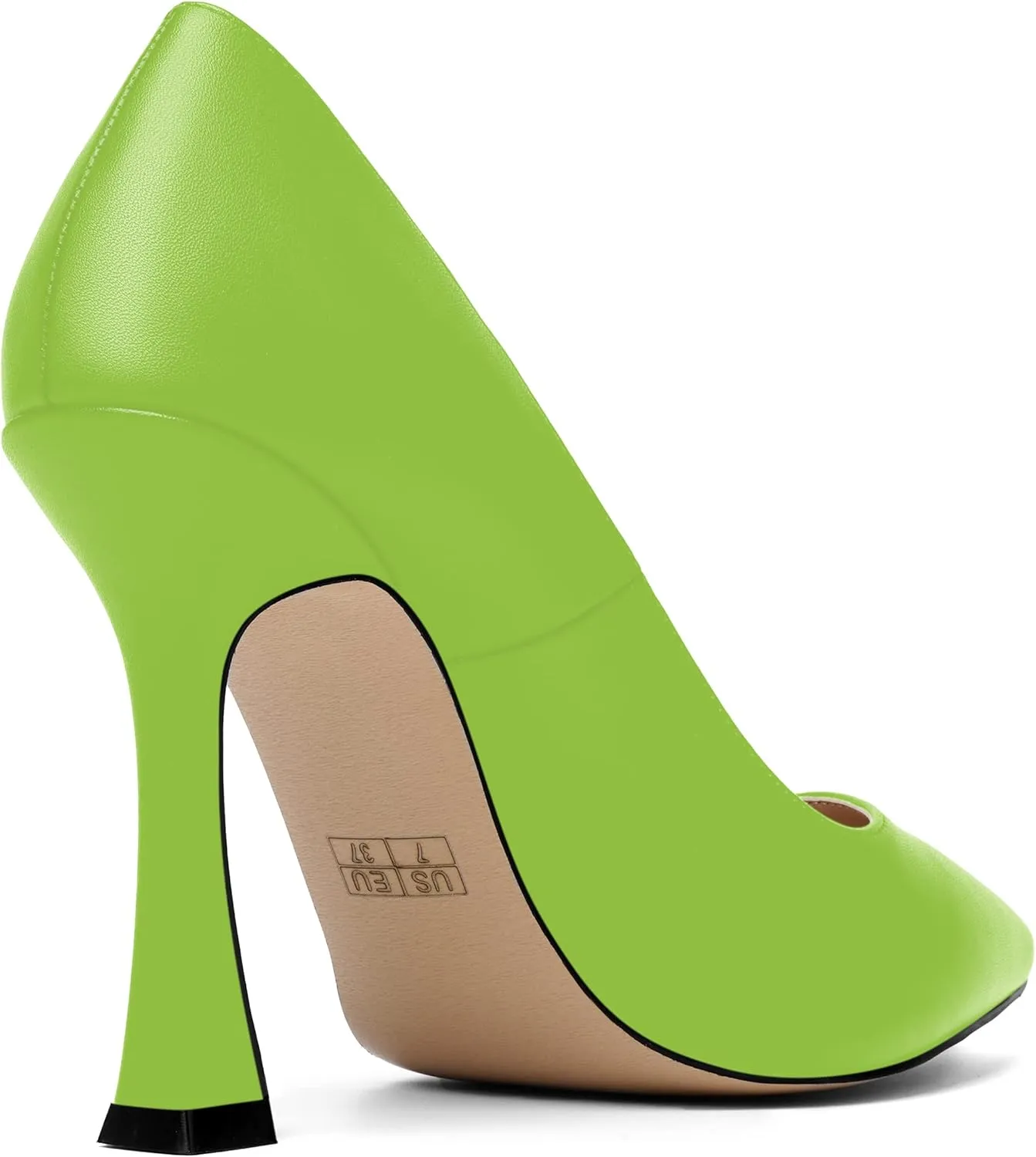 AMBELIGHT Womens Solid Dress Slip On Matte Elegant Pointed Toe Stiletto High Heel Pumps Shoes 4 Inch