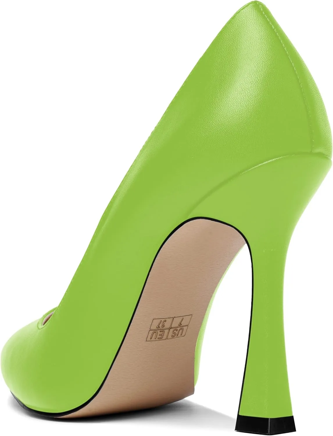 AMBELIGHT Womens Solid Dress Slip On Matte Elegant Pointed Toe Stiletto High Heel Pumps Shoes 4 Inch