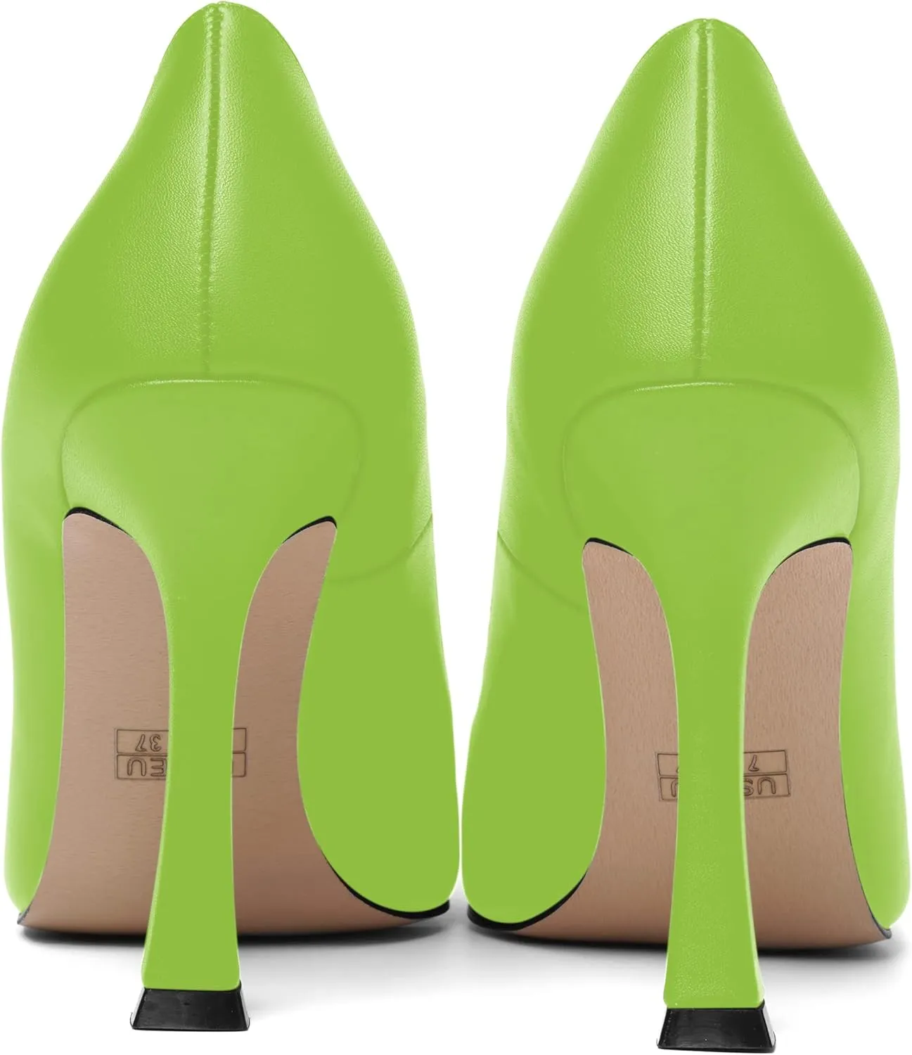 AMBELIGHT Womens Solid Dress Slip On Matte Elegant Pointed Toe Stiletto High Heel Pumps Shoes 4 Inch