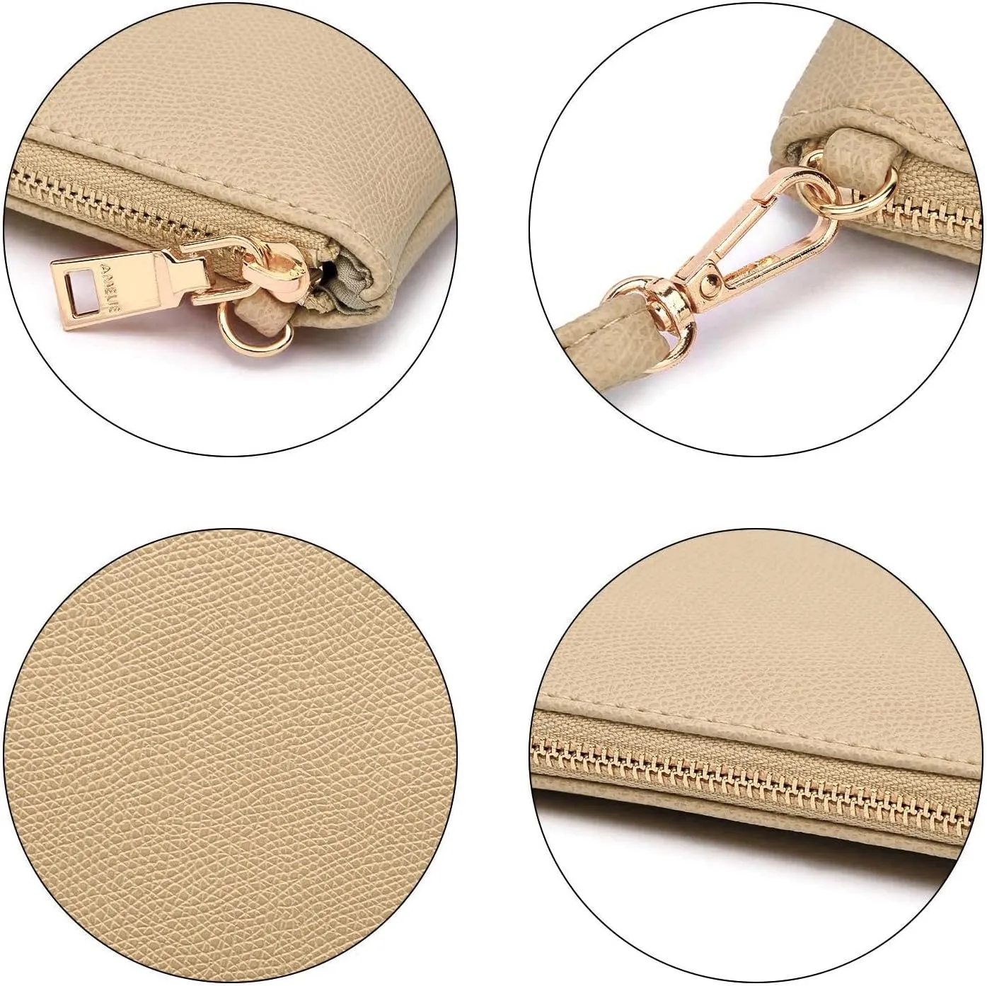 AMELIE GALANTI womens small crossbody strap handbag bag,Soft Leather Fabric Delicate Durable Fashion Design