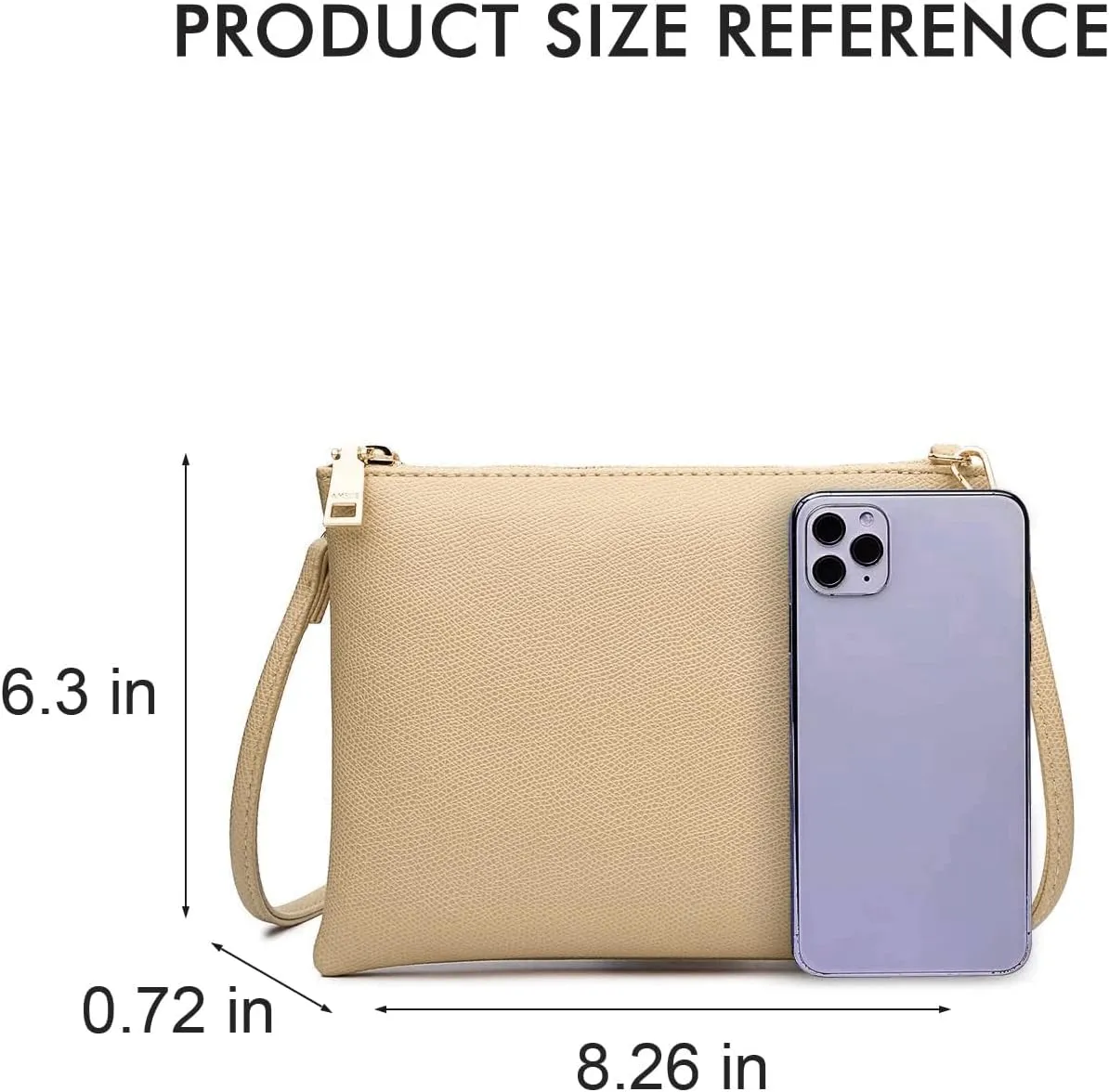 AMELIE GALANTI womens small crossbody strap handbag bag,Soft Leather Fabric Delicate Durable Fashion Design
