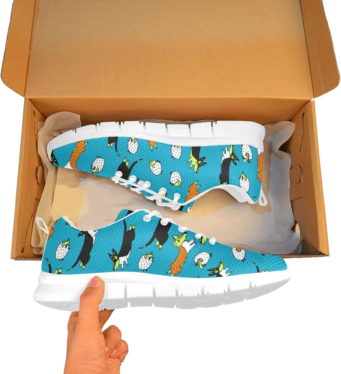 ANANGTEE Iridescent Tie-Dye Womens Sneakers Fashion Casual Comfortable Lightweight Breathable Arch Support Slip On Non-Slip Tennis Shoes Walking Shoes US13