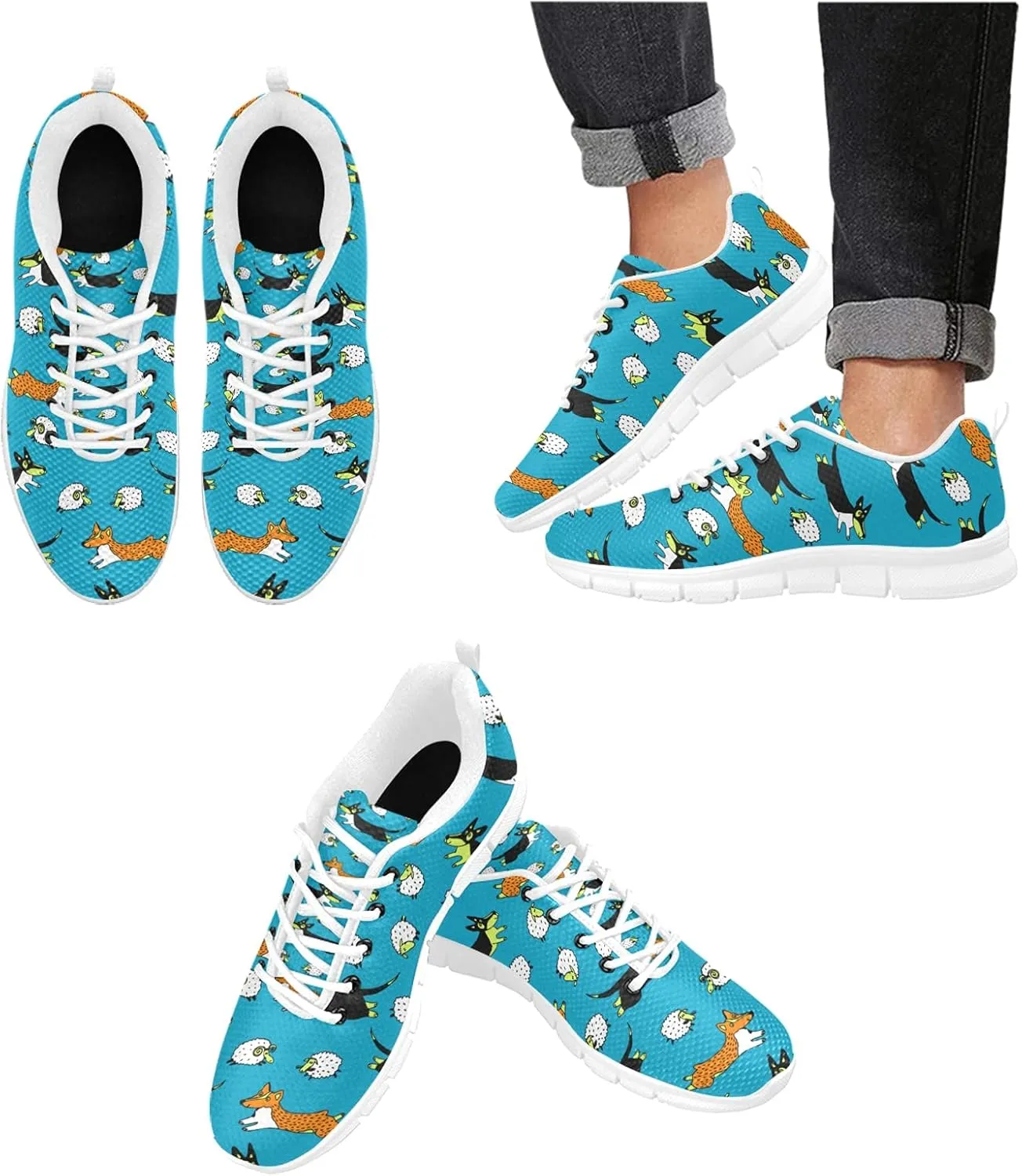 ANANGTEE Iridescent Tie-Dye Womens Sneakers Fashion Casual Comfortable Lightweight Breathable Arch Support Slip On Non-Slip Tennis Shoes Walking Shoes US13