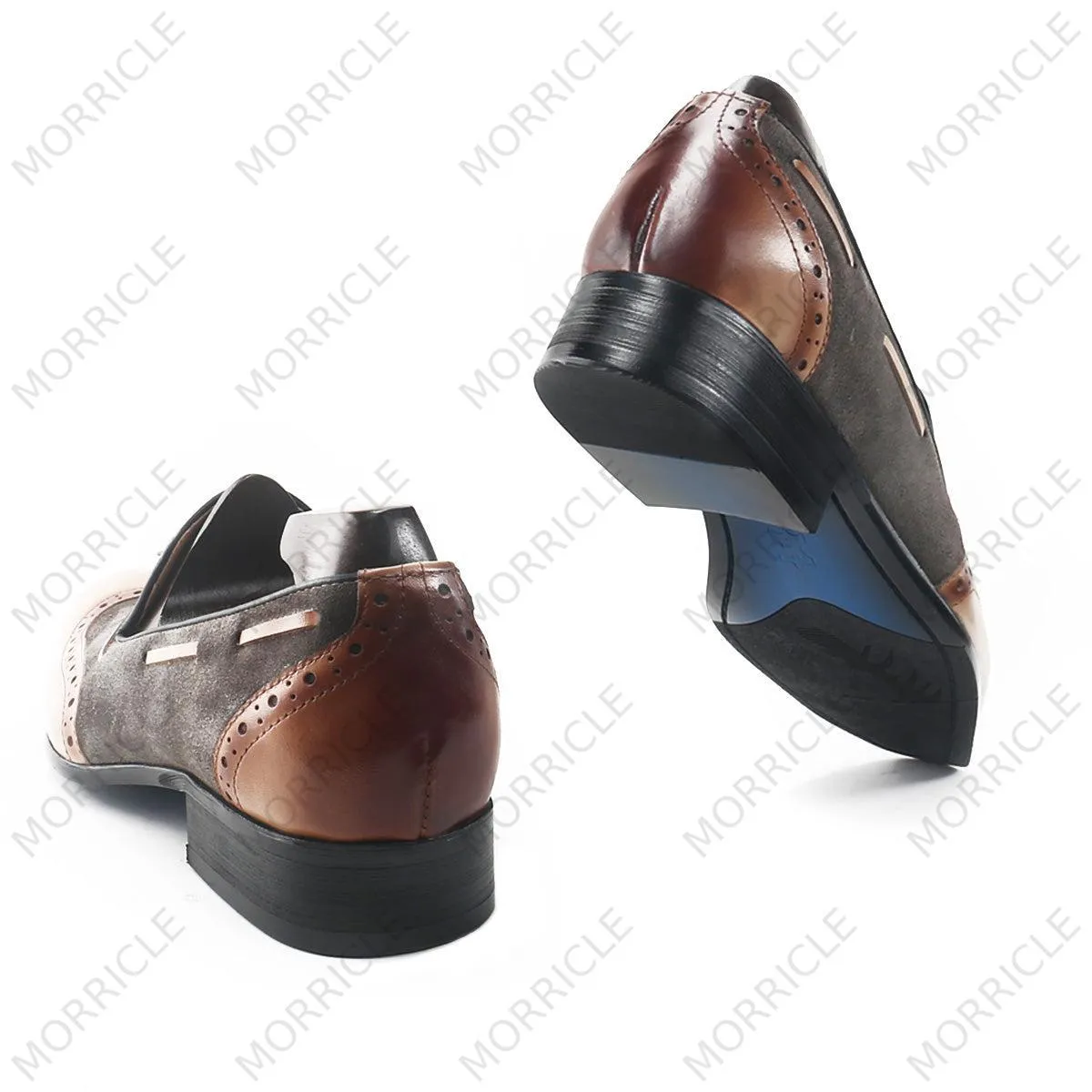 Antique Two Tone Calfskin Suede Tassel Loafers