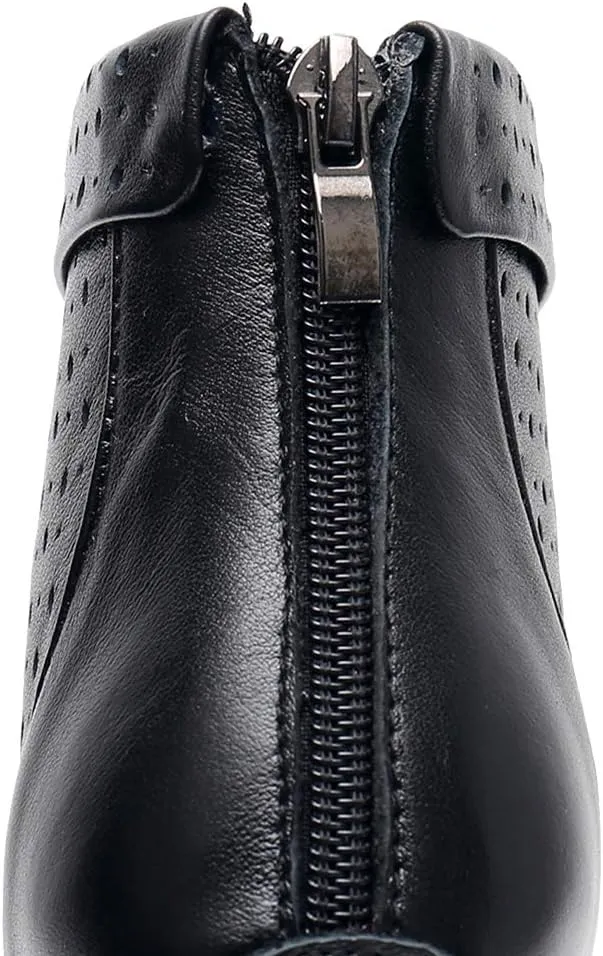 ANUFER Women's Elegant Block Heel Ankle Boots Breathable Mesh Hollowed-out Summer Booties Pumps