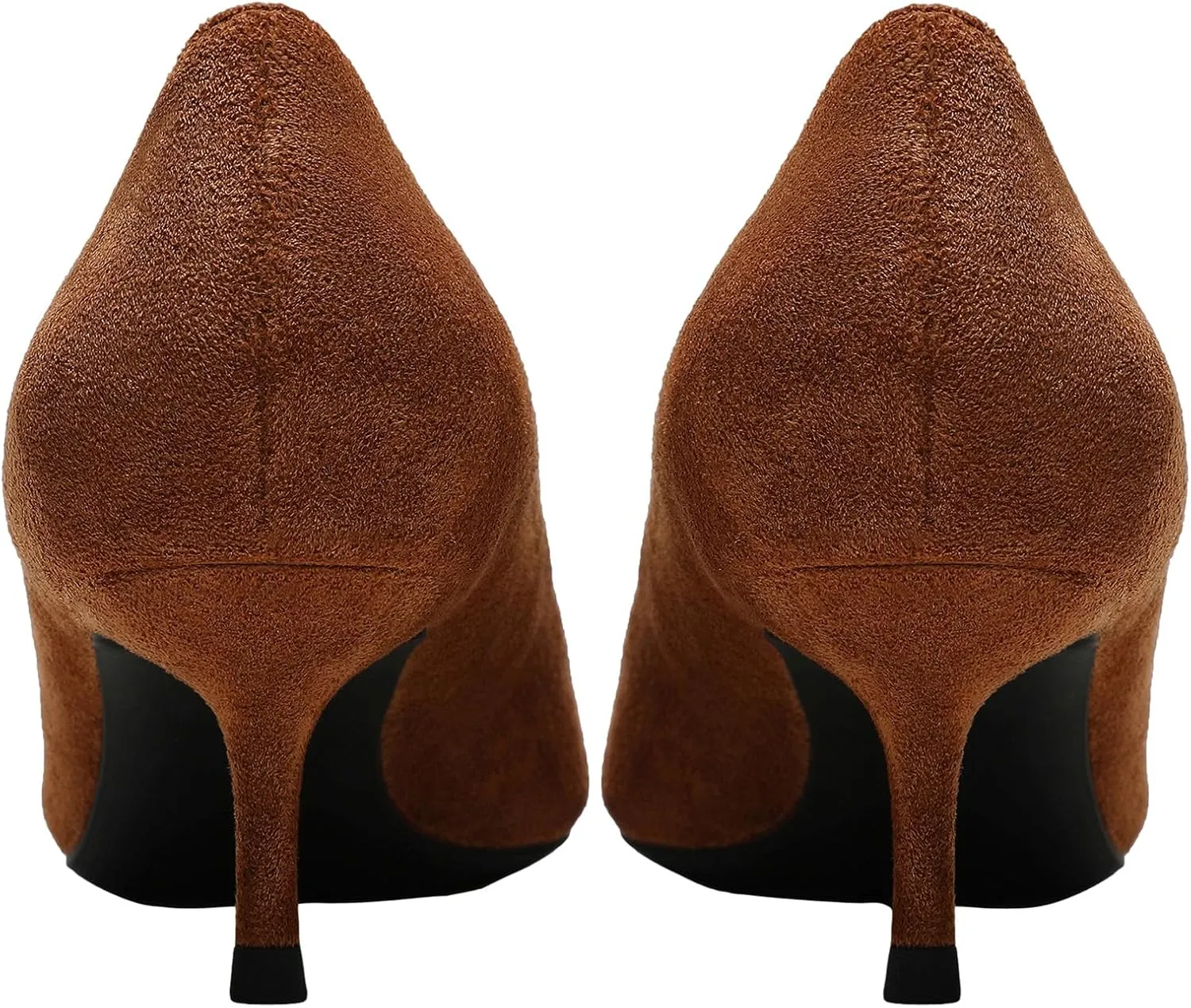 ANUFER Women's Velvet 5CM/8CM High Heels Elegant Pointed Toe Pumps Office Work Shoes