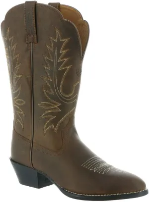 ARIAT BMVY9 Womens Heritage R Toe Western Boot Distressed Brown 7.5