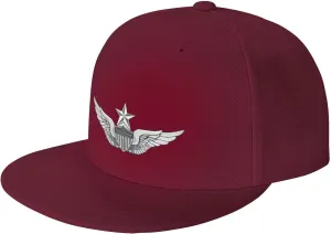 Army Senior Aviator Wing Baseball Cap Unisex Flat Brim Hat