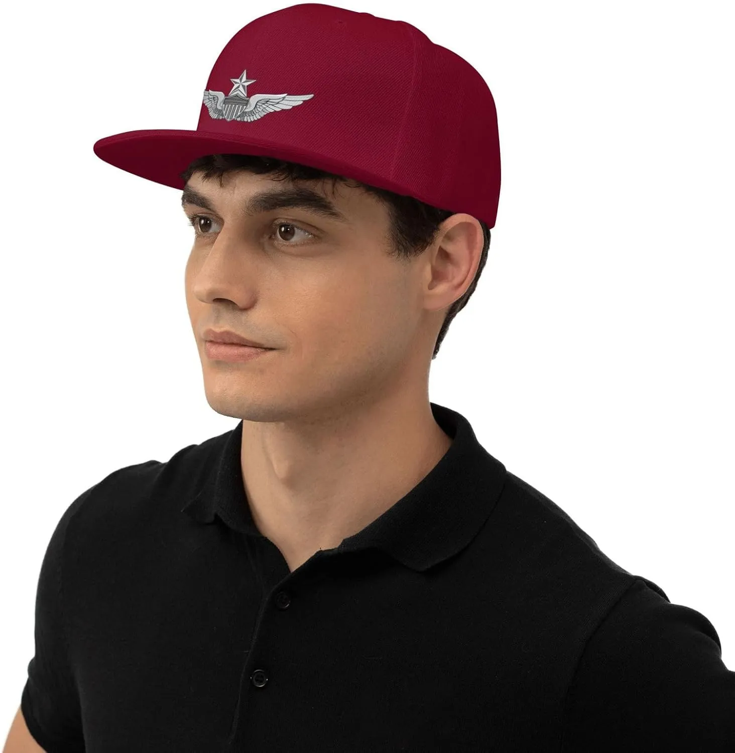Army Senior Aviator Wing Baseball Cap Unisex Flat Brim Hat