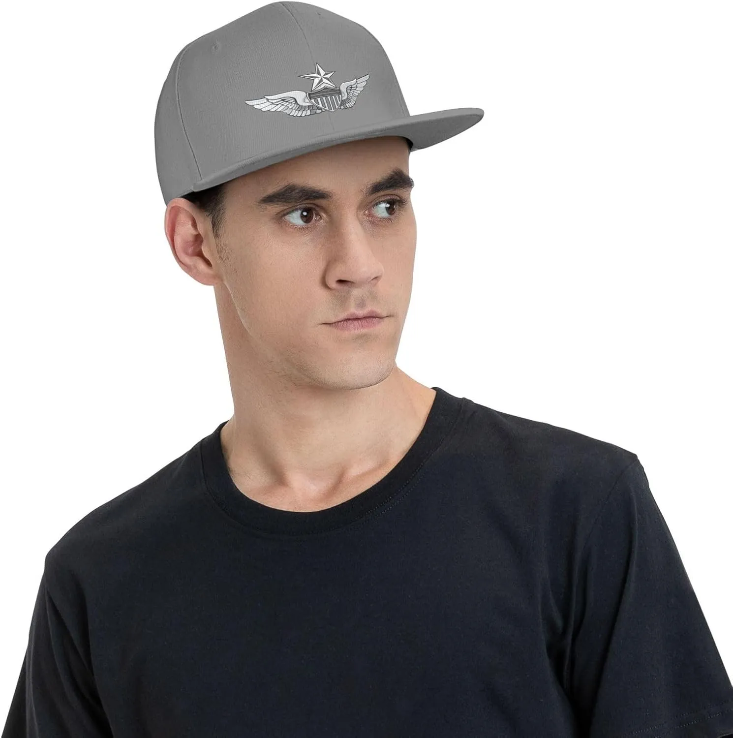 Army Senior Aviator Wing Baseball Cap Unisex Flat Brim Hat