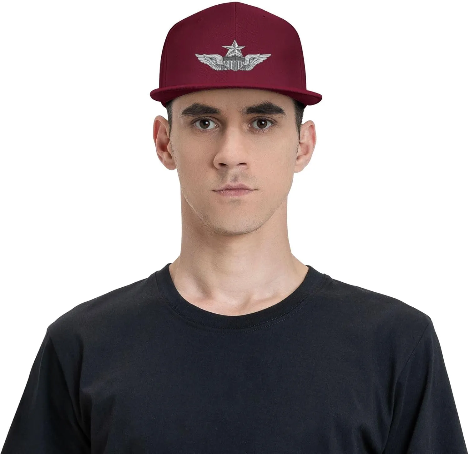 Army Senior Aviator Wing Baseball Cap Unisex Flat Brim Hat
