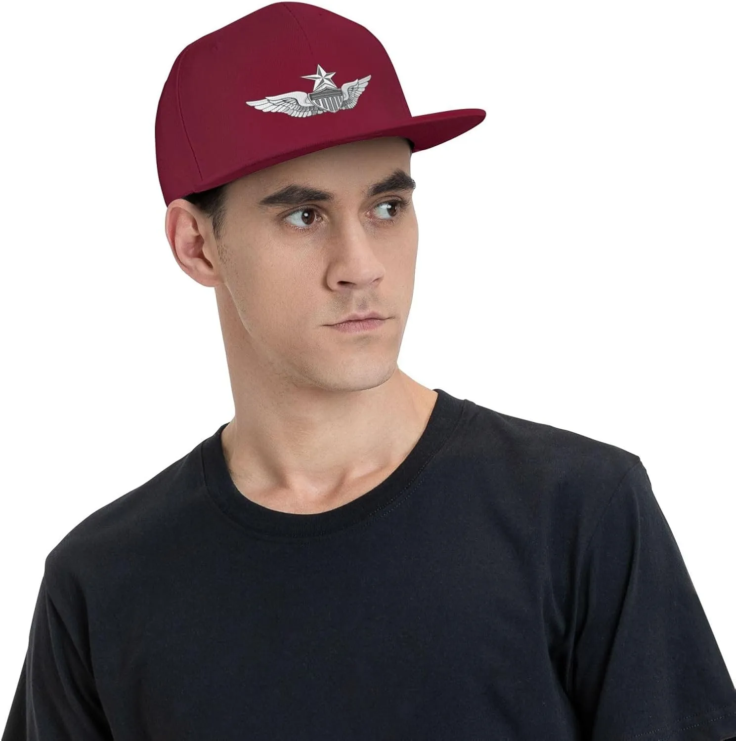 Army Senior Aviator Wing Baseball Cap Unisex Flat Brim Hat