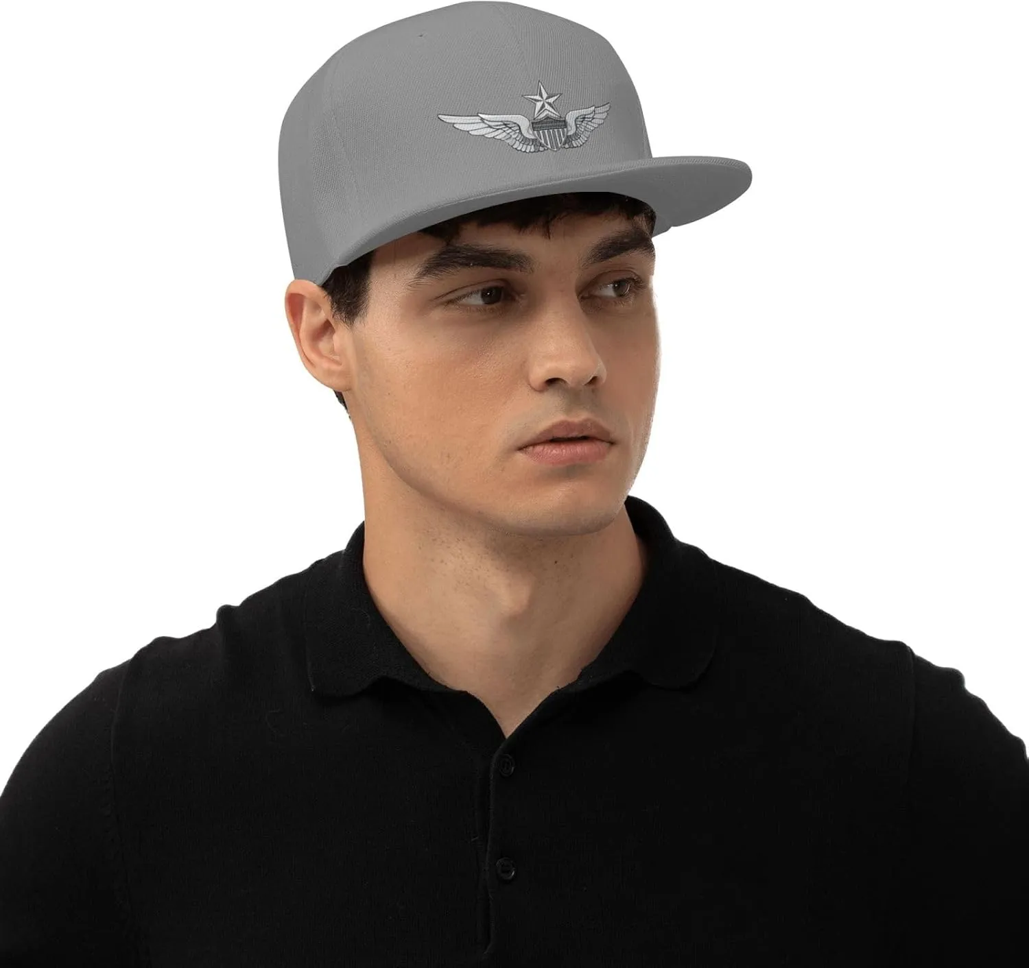 Army Senior Aviator Wing Baseball Cap Unisex Flat Brim Hat